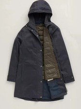 RRP 199 Seasalt Cornwall UK 14 Millook 3-season coat removeable inside jacket