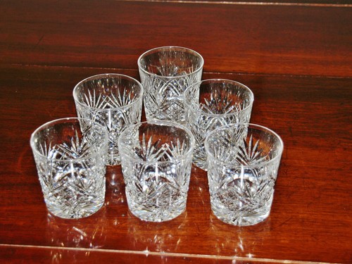 Whisky glasses cut - glass, lead