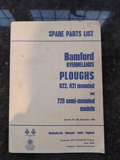Bamford Kverneland 622 621 725 plough ORIGINAL spare parts list catalogue