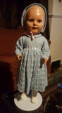 25" 1940s Pot Doll On Stand By