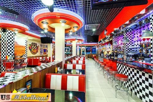 70db american diner bench - diner,
