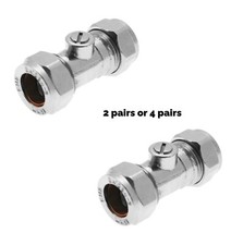 Pair 15mm Chrome Isolating