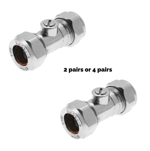 Pair 15mm chrome isolating - 15mm,