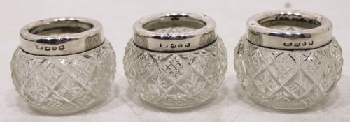 Cut glass sterling silver - 3x,