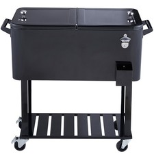 80Qt Rolling Cooler Cart with