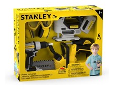 Stanley Jr 6 Piece Power Tool Kids Roleplay Set Drill Jigsaw Screw Driver & More