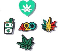 Weed Themed Croc Charm Mixed