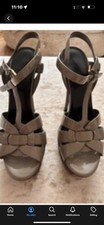 Khaki YSL tribute Heels Sz 6