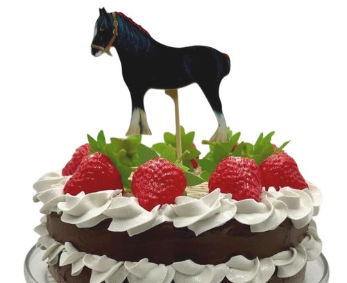 Black show horse - black, topper