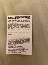 John Players No6 Sweepstakes