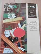 Riley Darts / Table Tennis / Shove Halfpenny / Football Sales Flyer/ Brochure