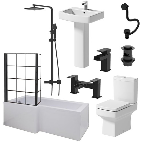 Complete bathroom suite black - complete,