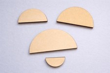 Semi circle circles - semi, wooden