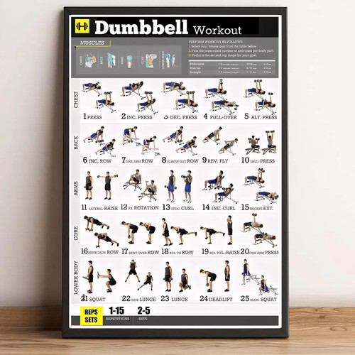 Men dumbbell workout - men,