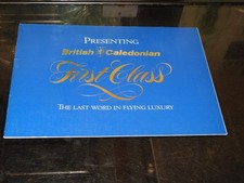 British Caledonian Airways promotional booklet 1st class flying