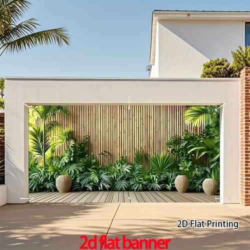 Tropical plant bamboo fence - tropical,