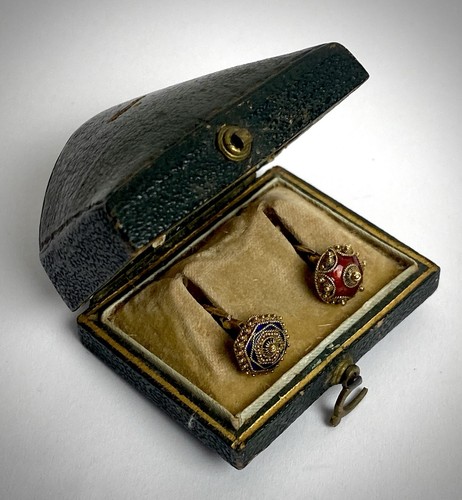 Antique 18k enamel gold - enamel,