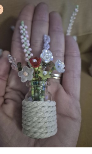 Handmade beaded flowers mini - handmade,