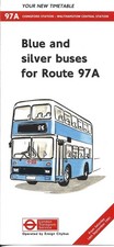 LONDON BUSES - ENSIGN CITYBUS ROUTE 97A TIMETABLE - SEP 1991