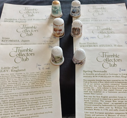Bone china thimbles including - china,