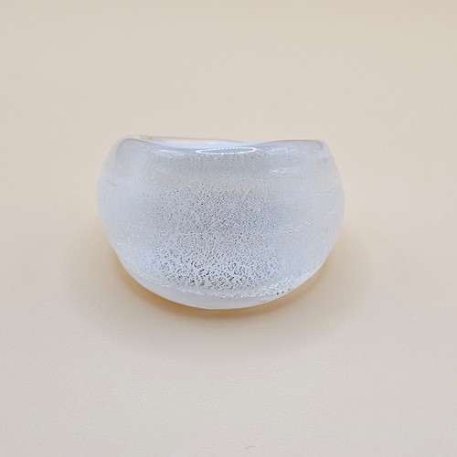 Chunky ring clear glitter - ring,