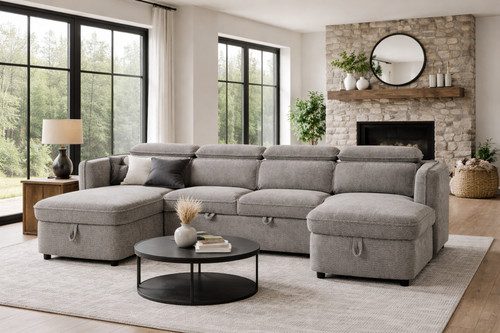 Large grey shape - shape, sofa