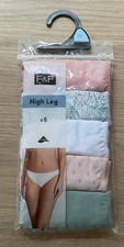 F&F Women's High Leg Knickers