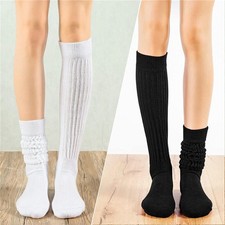 2 Pairs Women Loose Stacked Slouch Socks Knee High Extra Long and Heavy Socks