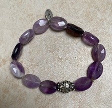 Hult Quist amethyst stretch bracelet