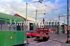 BLACKPOOL TRANSPORT ENGINEERING TRAM TRAILER 751 BRUSH 624 1990 35mm NEG+COPYRIG