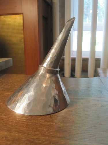Hammered pewter wine funnel - wine,