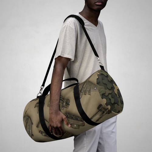Vintage tools pattern duffel - vintage,