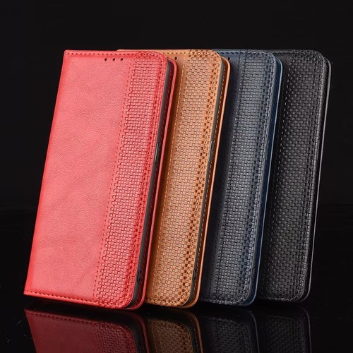 Magnetic leather wallet phone - magnetic,