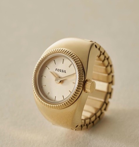 Fossil ring watch gold ladies - fossil,