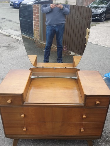 Antique walnut dresser with - antique,