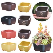 Colorful Plastic Pot Durable Thick Plant Bowl Bonsai Succulent Basin  Gardening