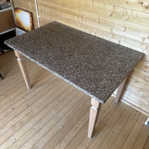 Red granite stone top - red, console
