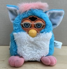 FURBY BABIES FLOWER BUD -BLUE WHITE & PINK TIGER ELECTRONICS - EXTREMELY RARE