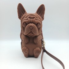 Adamo Original 3D Brown French Bulldog Frenchie Dog Purse 9 in