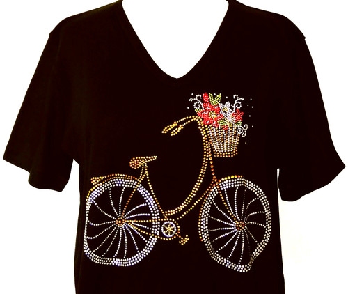 Top rhinestone bling - top,