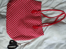 HOUSE OF FRASER.Red.Polka Dot Bag.Tote type .HAND BAG.