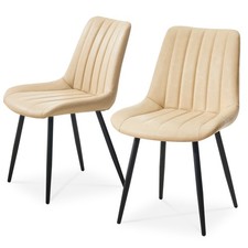 2pcs Faux Leather Dining