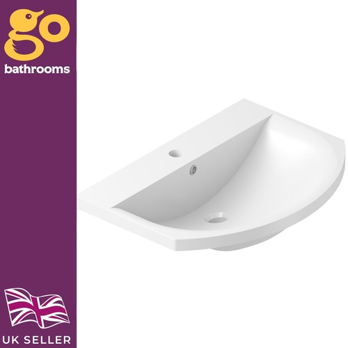 Curved white semi recessed - curved,
