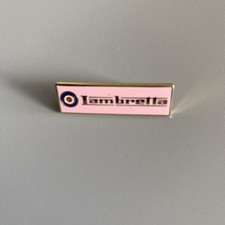 Lambretta pin badge. Pink and