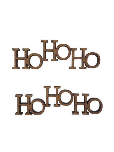 Hohoho words christmas - 6x, 5cm