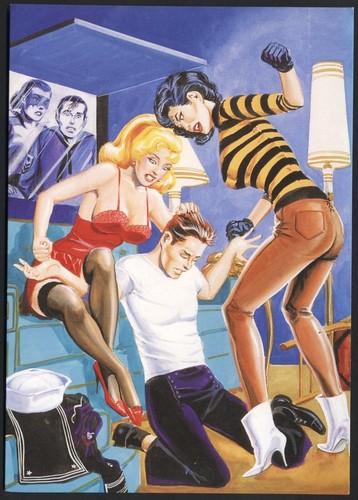 Modern postcard glamour - postcard:, art