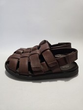 CLARKS UNSTRUCTURED BROWN LEATHER FISHERMAN SANDALS SIZE UK SIZE 7.5