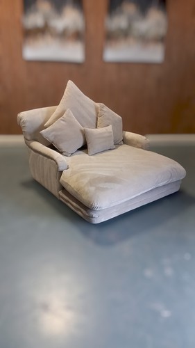 Loaf pudding chaise love seat - pudding,