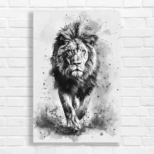 Vibrant lion abstract wildlife - vibrant,