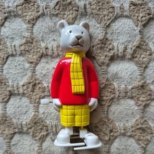 Vintage Rupert the Bear RUPERT BEAR 4" Wind-Up Walking Figure Express newspapers